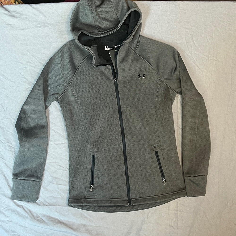Under Armour Women's Charcoal Zip-Up Jacket small and medium